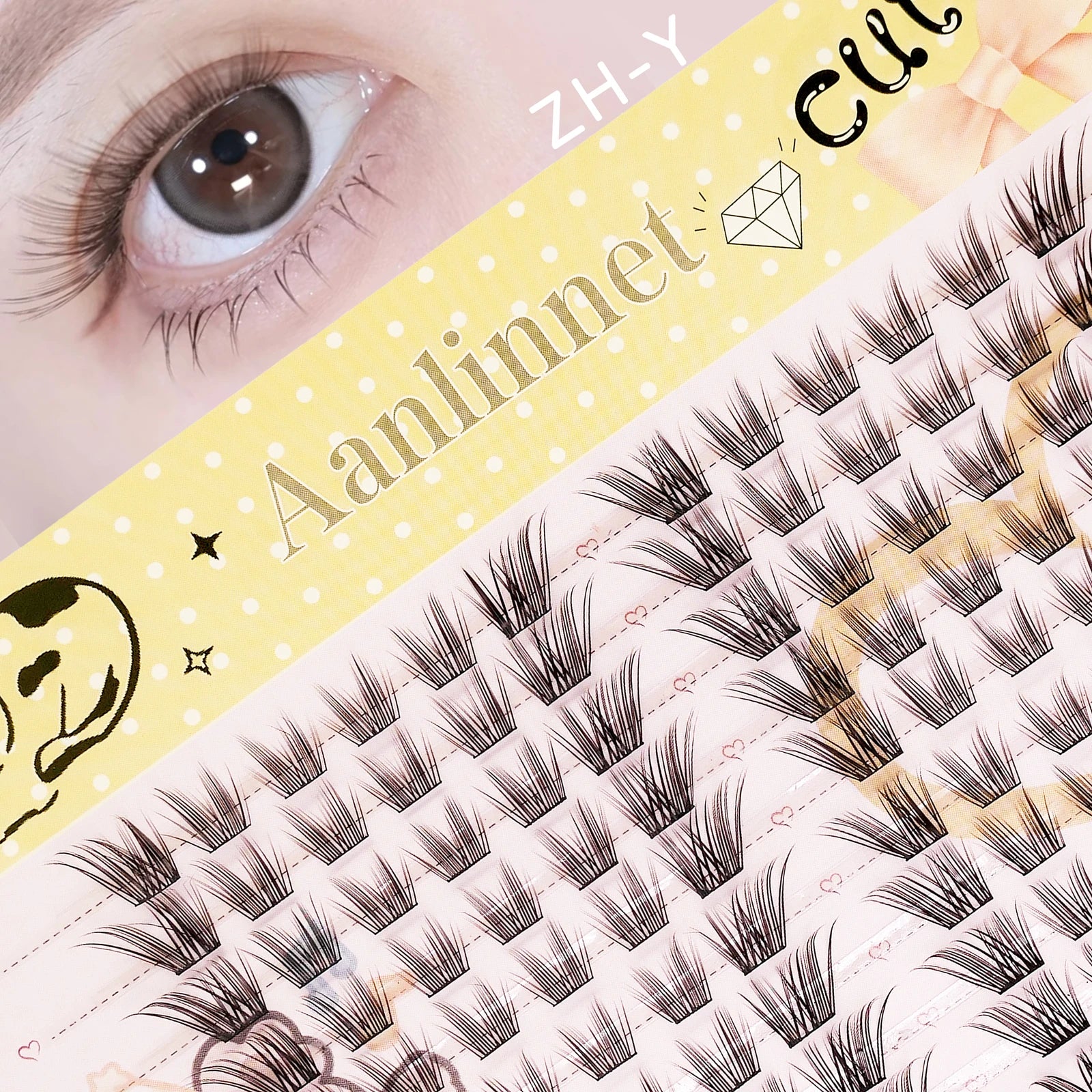 Anlinnet DIY False Eyelashes — Natural Length Reusable Individual Lashes