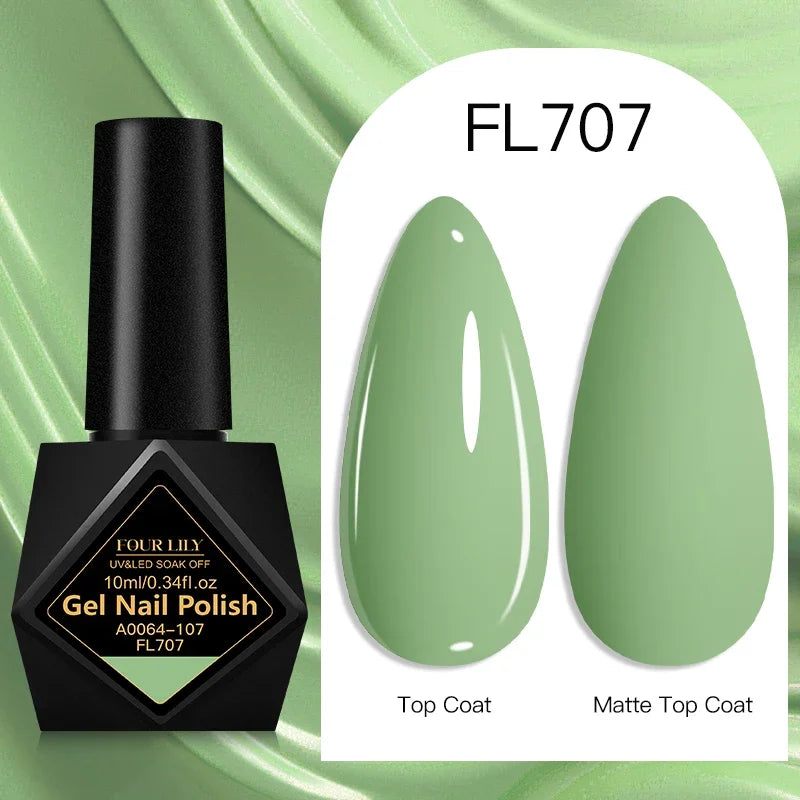 Four Lily Gel Nail Polish — Long Lasting Semi-Permanent Manicure Set