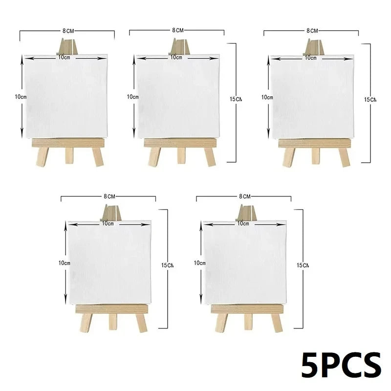 Miniature Blank Painting Canvases — Small Wooden Art Surface for Creative Projects