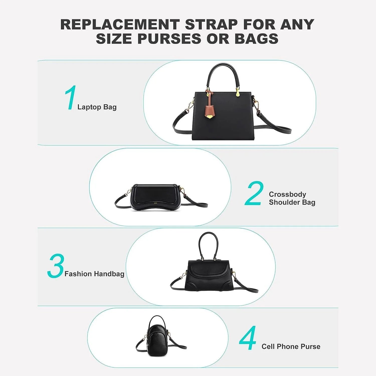 MELORDY Replacement Purse Strap — Versatile Crossbody Bag Strap for Handbags