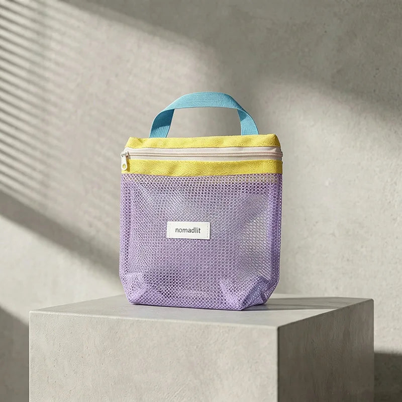 Portable Waterproof Toiletry Bag — Mesh Travel Organizer for Beach & Fitness