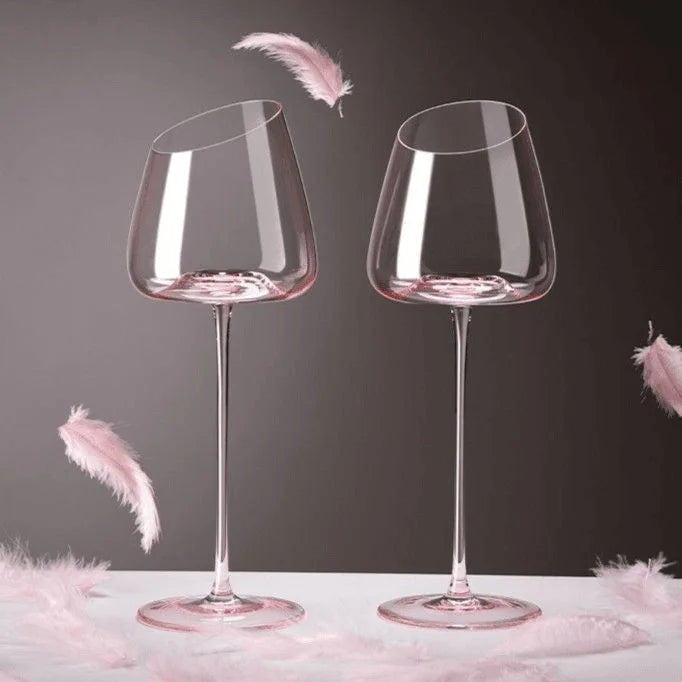 PDQ Pink Flamingo Wine Glass Set — Creative Crystal Goblets for Champagne