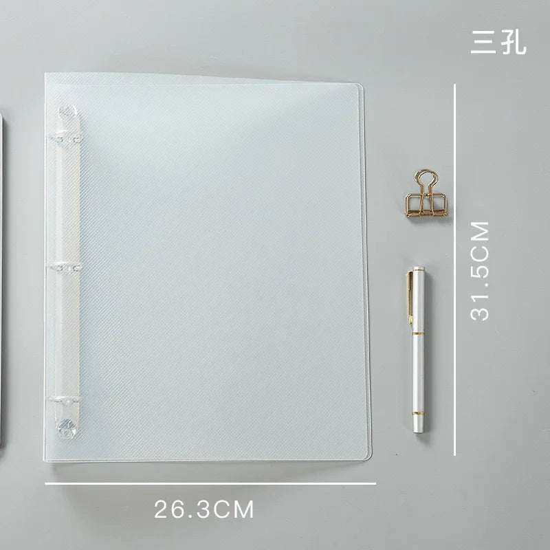 Clear 3-Ring Binder Folder — Large A4 Size Document Organizer