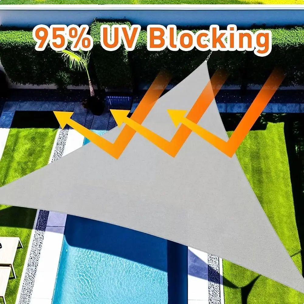 Triangle Shade Sail — UV Blocking Outdoor Canopy with Ropes