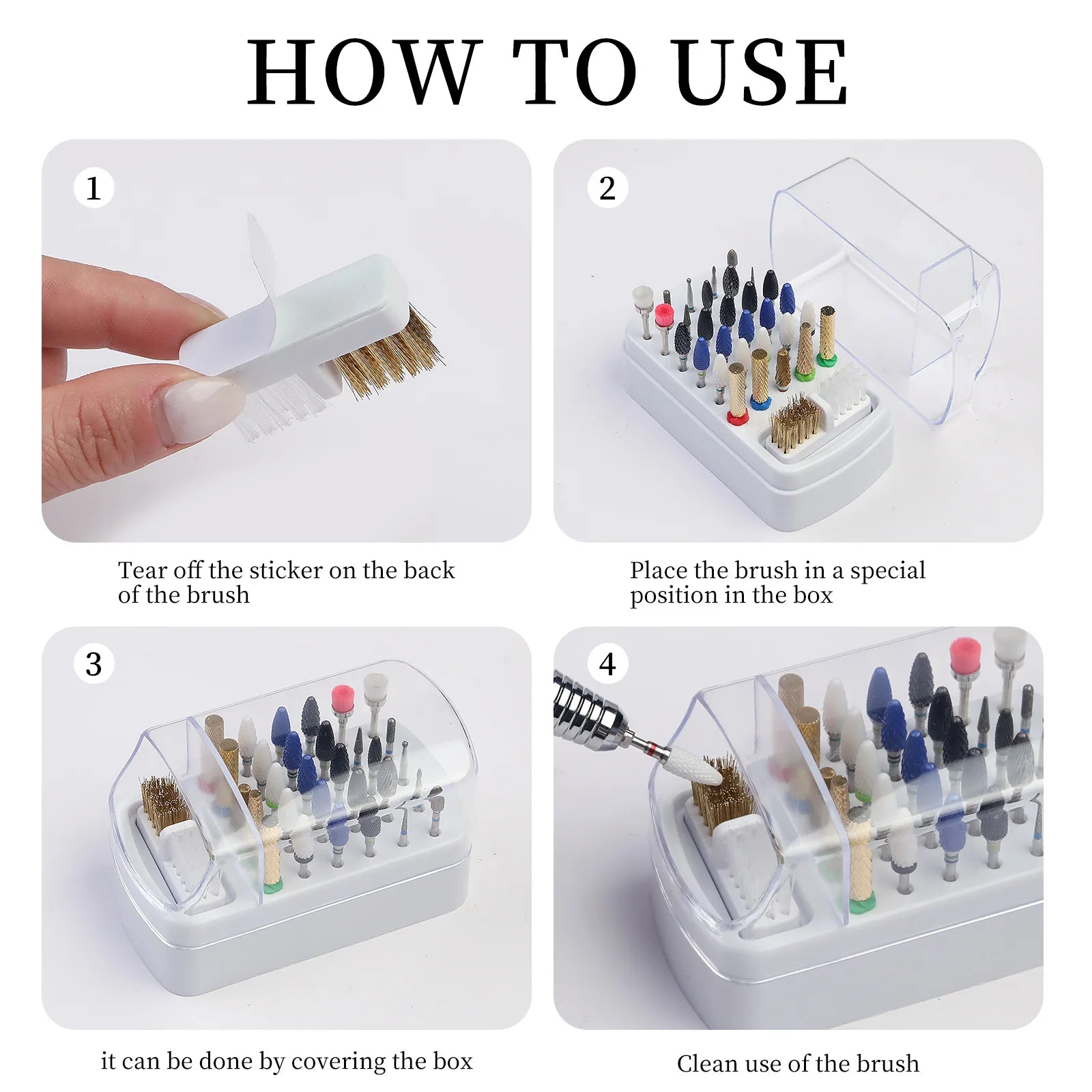 30-Hole Acrylic Nail Polish Organizer — Transparent Dustproof Display Stand