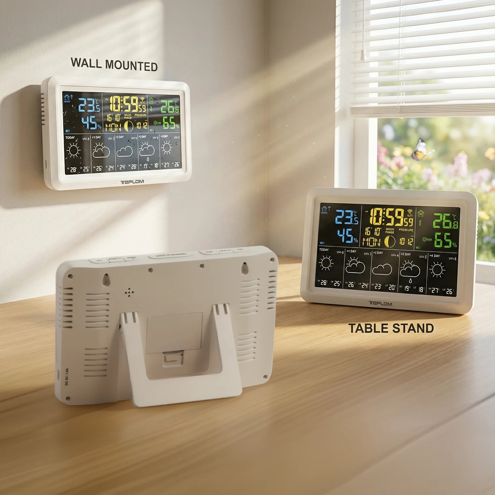 TEPLOM Wi-Fi Weather Station — Smart Indoor/Outdoor Thermometer with App