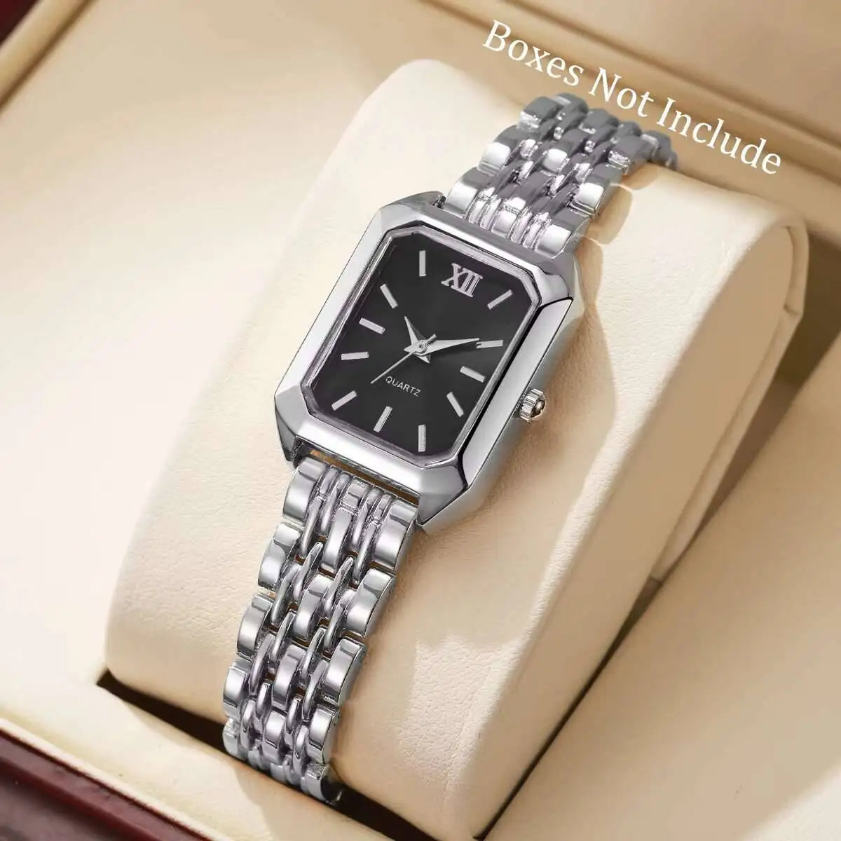 Elegant Rectangle Women's Quartz Watch — Stylish Analog Wristwatch for Girls