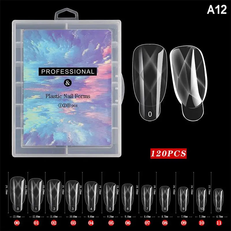 Poly Nail Gel Dual Forms — 120 Piece Quick Extension Mold Set