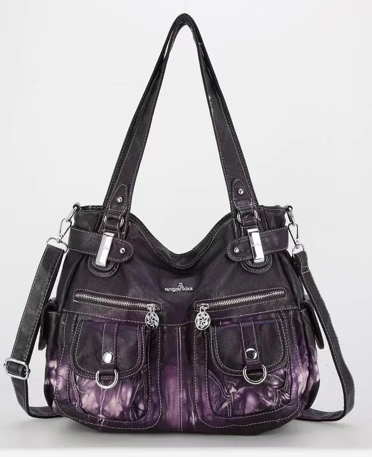Venn Angel Women's Large Shoulder Bag — Versatile PU Leather Hobo Handbag