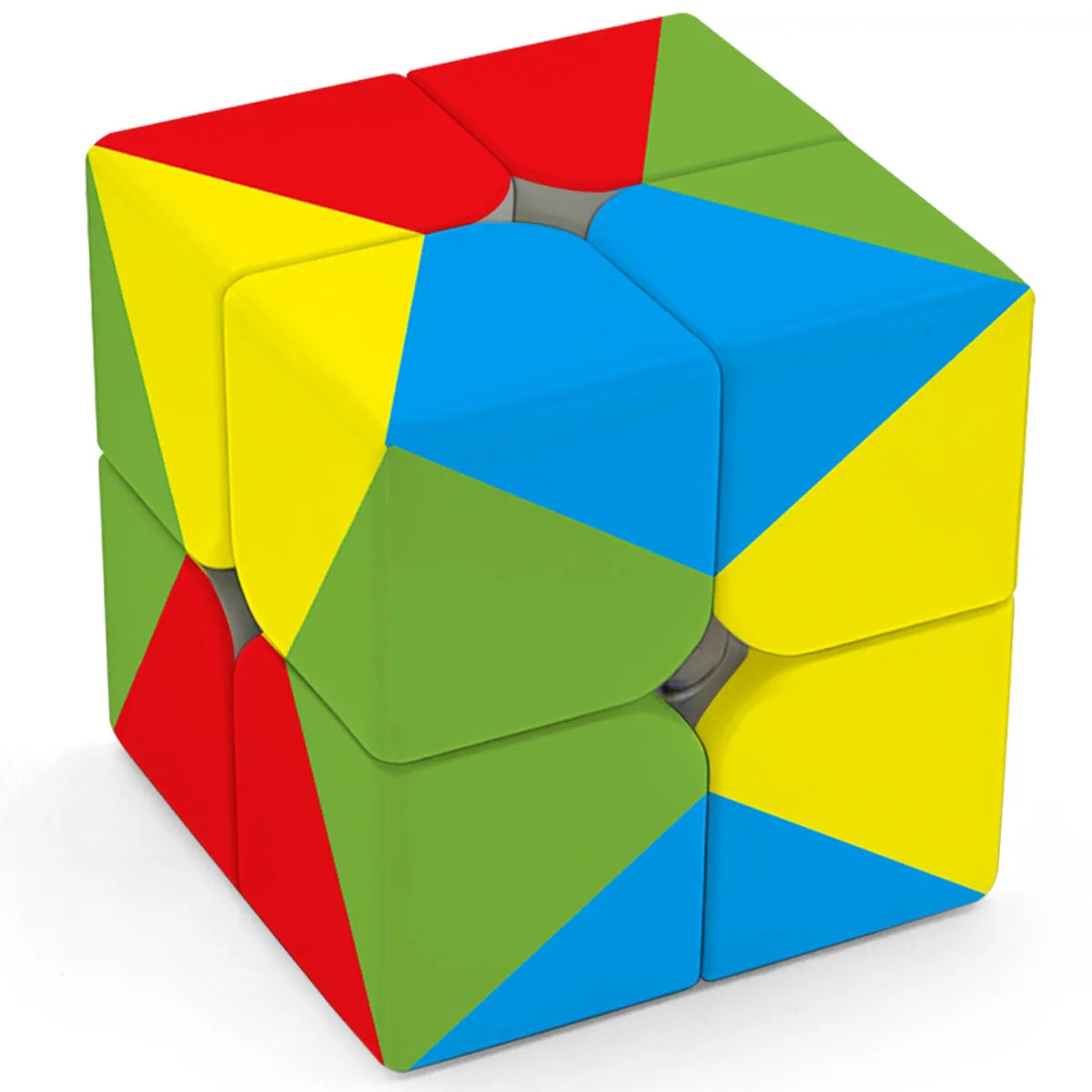 Rainbow 2x2 Magic Cube — Colorful UV Printed Brain Teaser Puzzle
