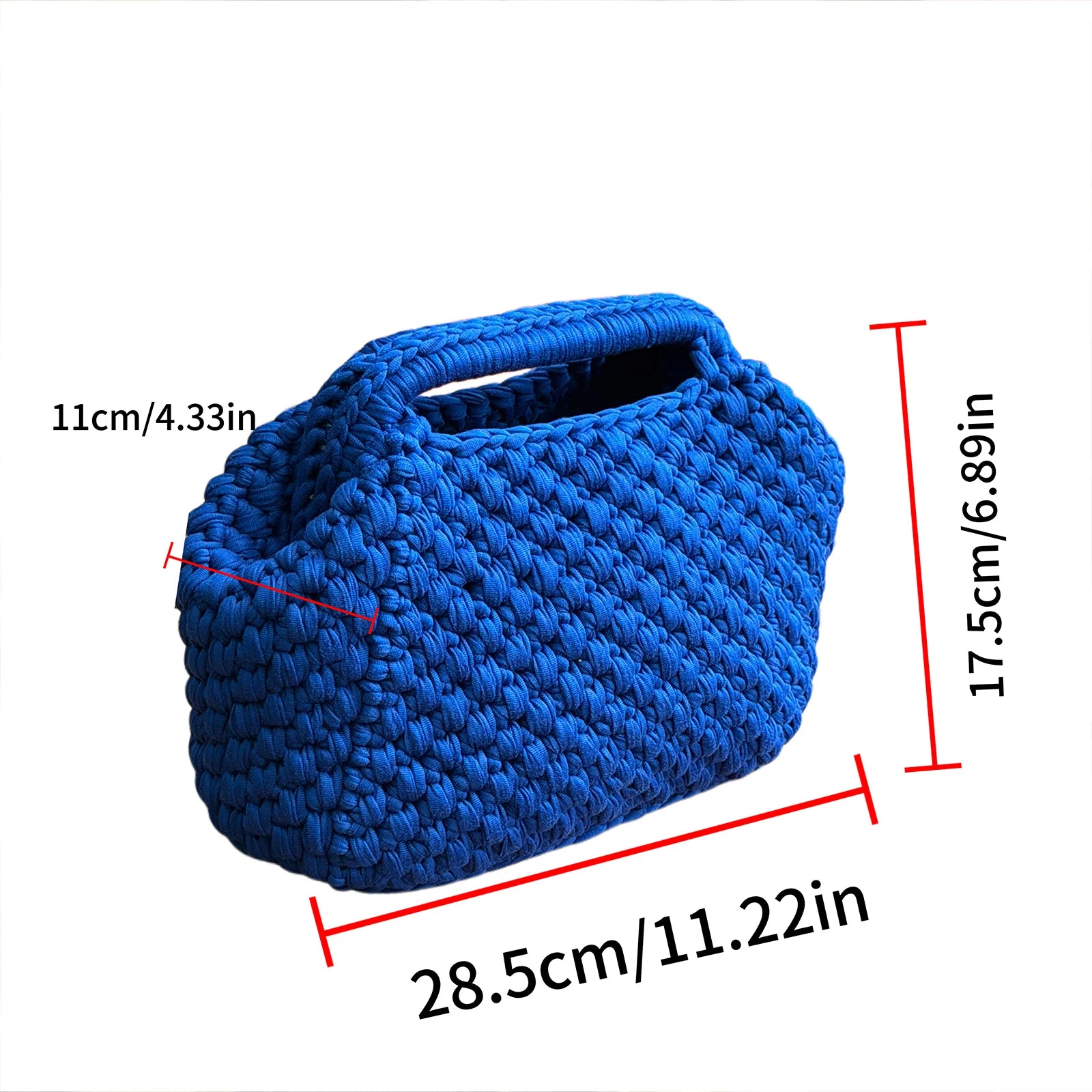 Handmade Crochet Woven Bag — Casual Summer Beach Clutch