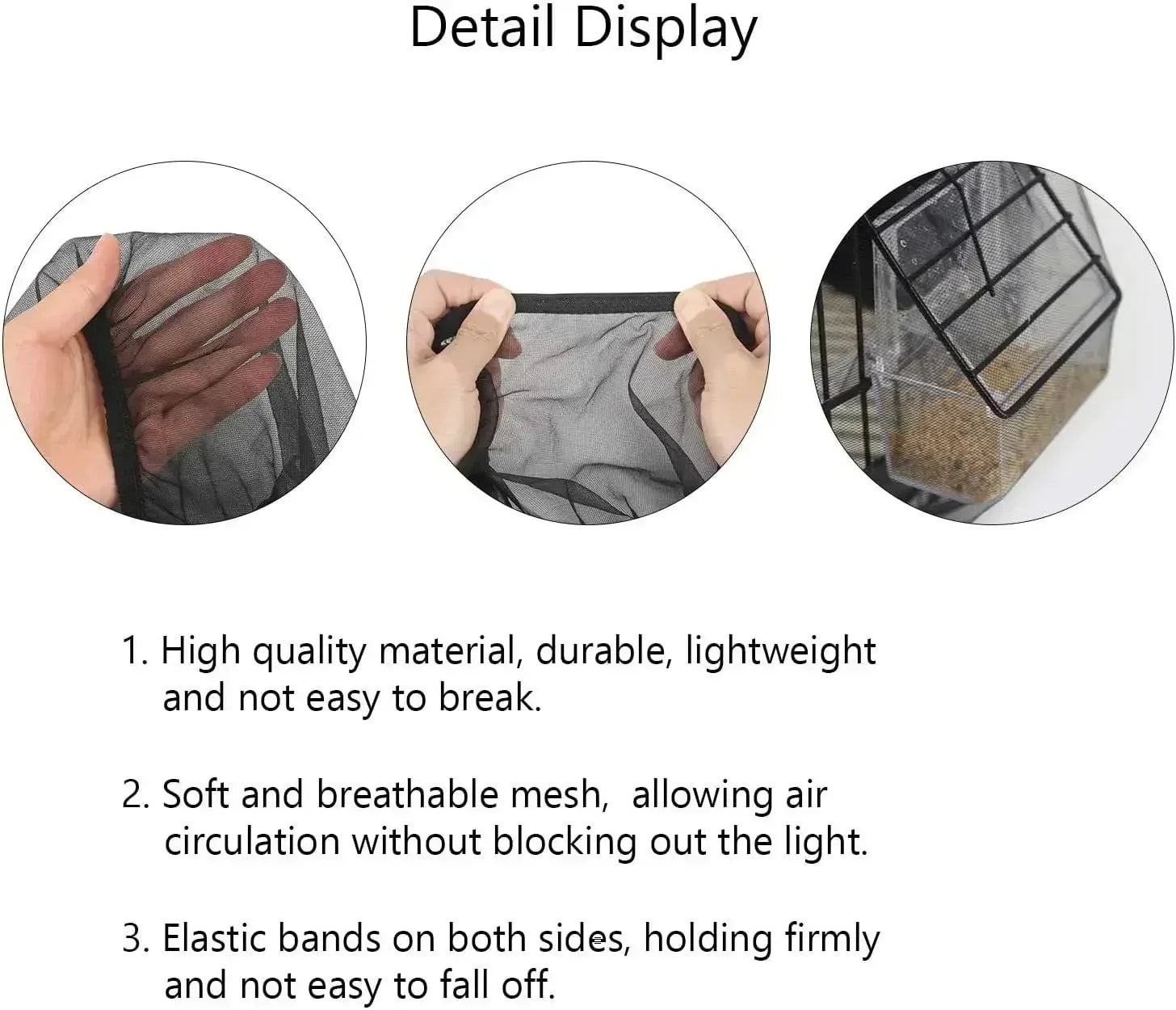 Mesh Bird Cage Seed Catcher — Easy Cleaning Skirt for Parrot Cages