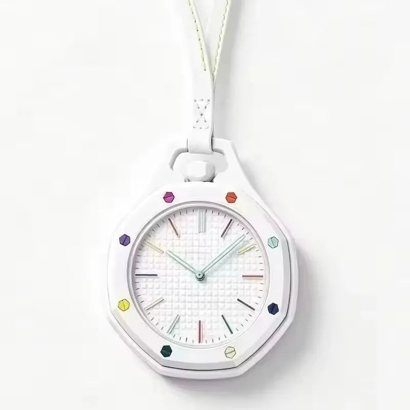 Silicone Pocket Watch with Sling — Portable Quartz Timepiece, Multicolor