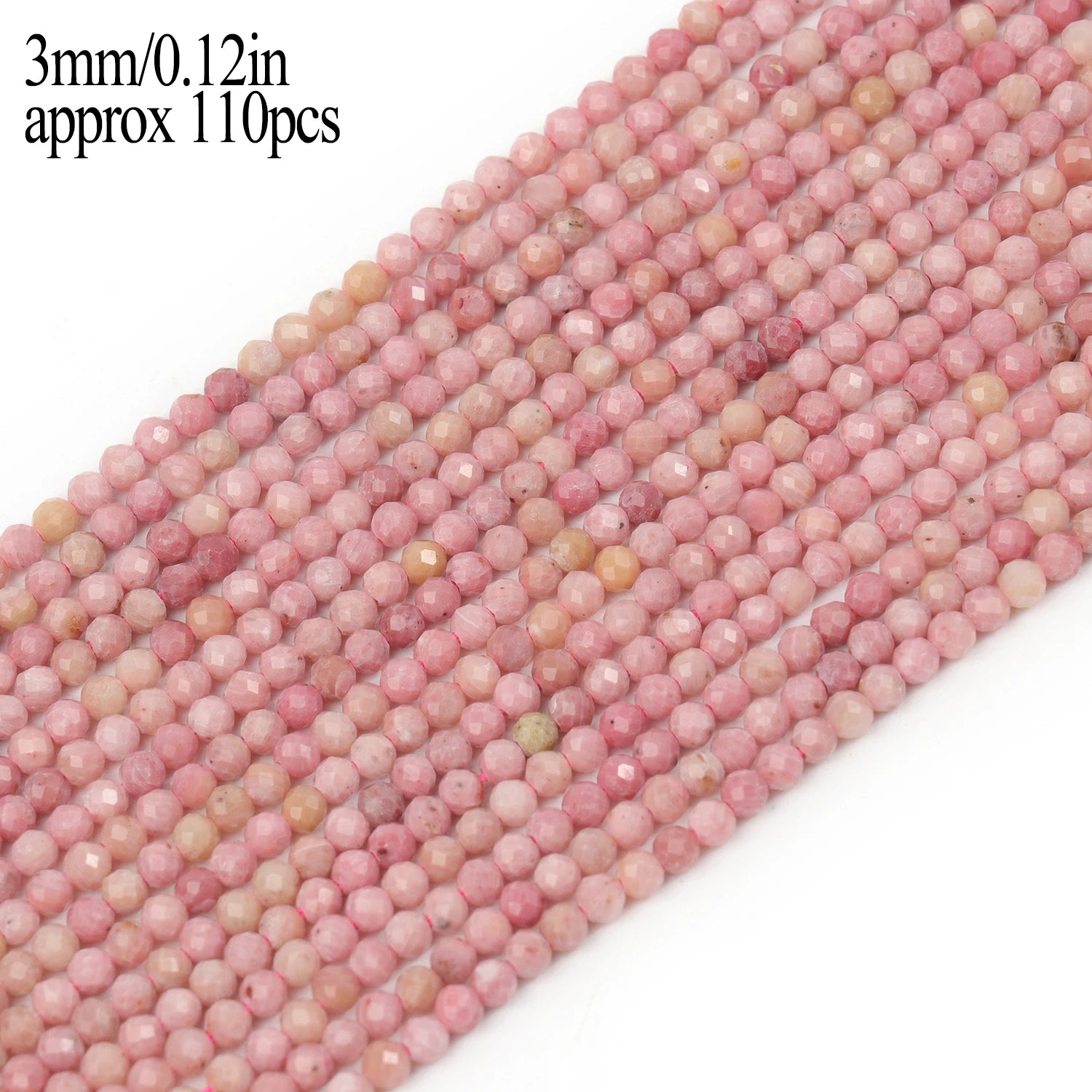 Natural Rhodonite Stone Beads — Multi-Shape Charms for DIY Jewelry Making