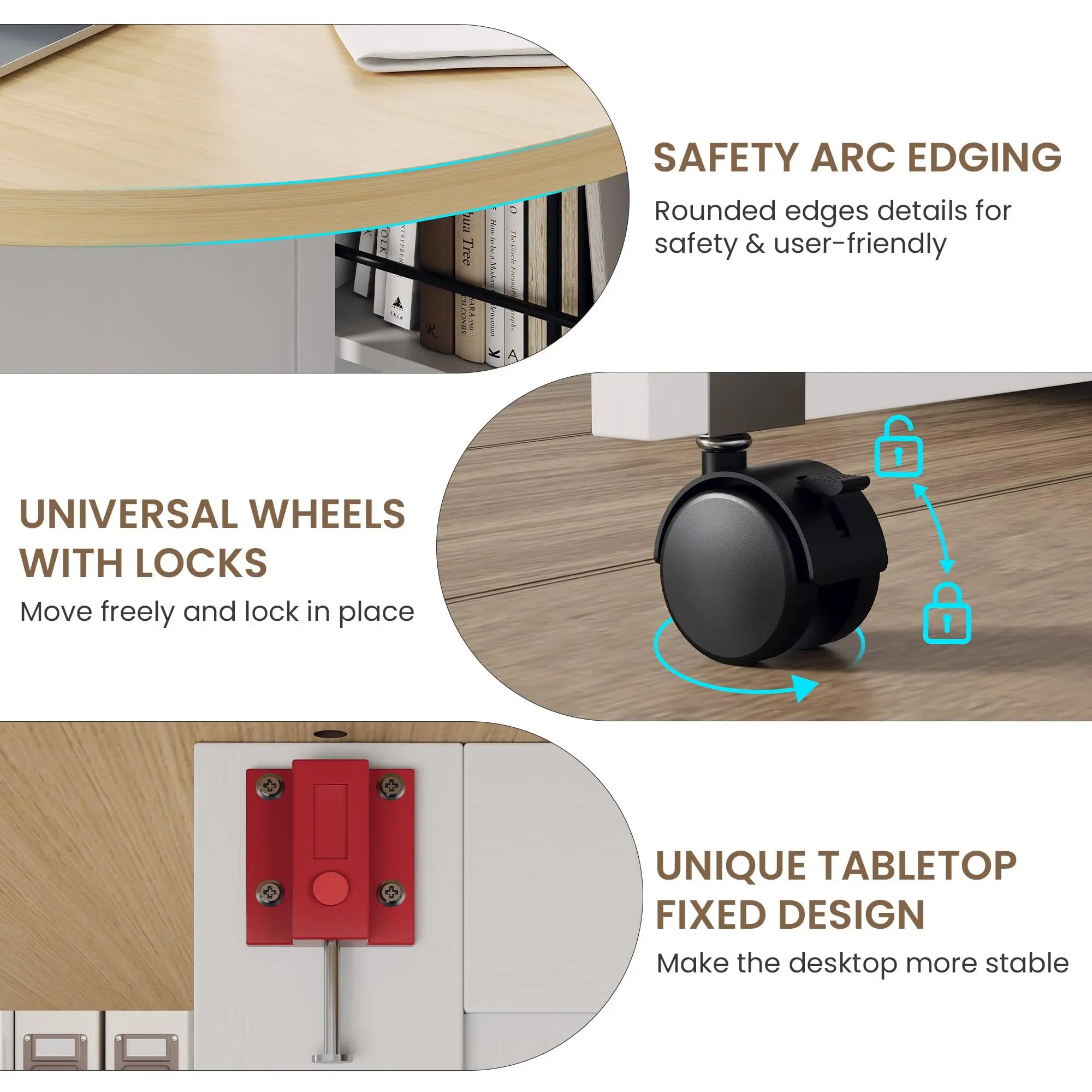 HiMISS 3-in-1 Folding Dining Table — Space-Saving Drop Leaf Design