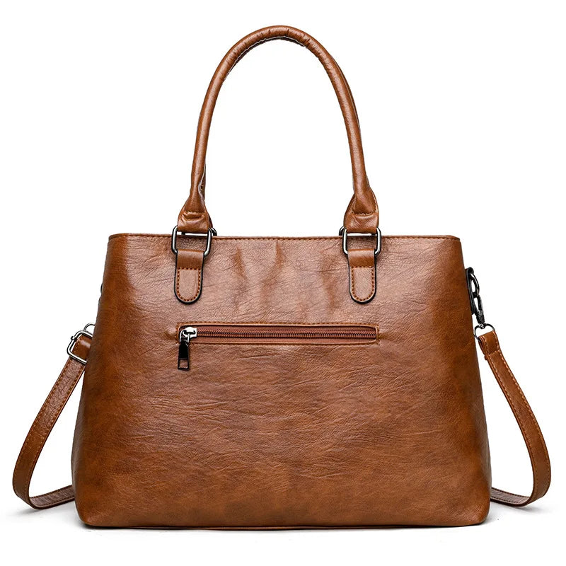 dawndesslo Elegant Leather Handbag — Versatile Top-Handle Shoulder Bag