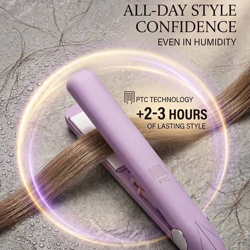 oumonoka Mini Ceramic Hair Straightener — Portable Styling Tool for Travel