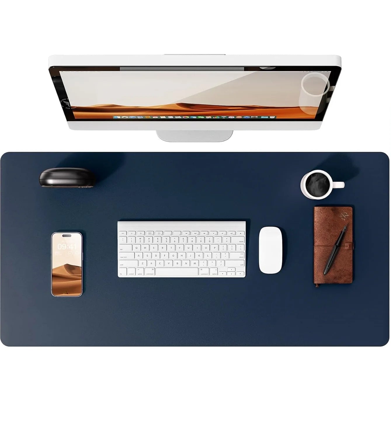 YSAGi Leather Desk Mat — Large Waterproof Office Desk Pad