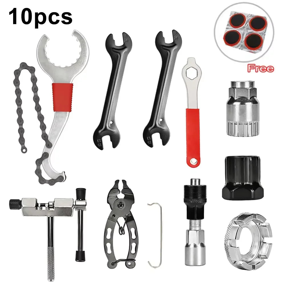 Professional Bike Repair Tool Kit — Comprehensive Maintenance Set for MTB and Road Bikes