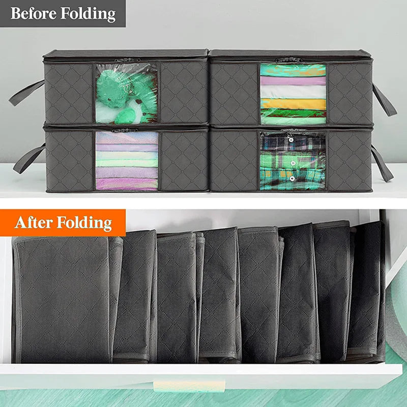 Foldable Clothes Storage Bag — Large Capacity Organizer for Bedding