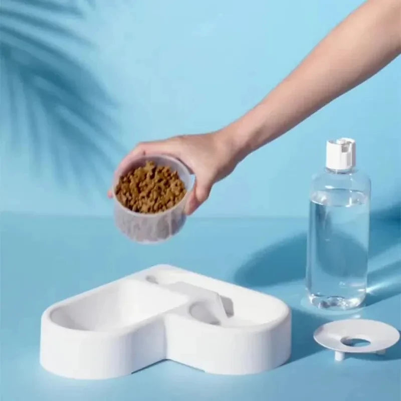 Multi-Functional Pet Feeding Bowl — Dual Water and Food Station
