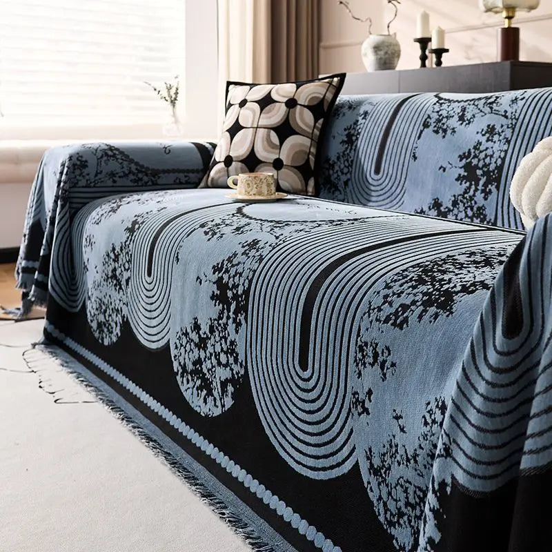 Thickened Jacquard Sofa Cover — Non-Slip Anti-Scratch Furniture Blanket