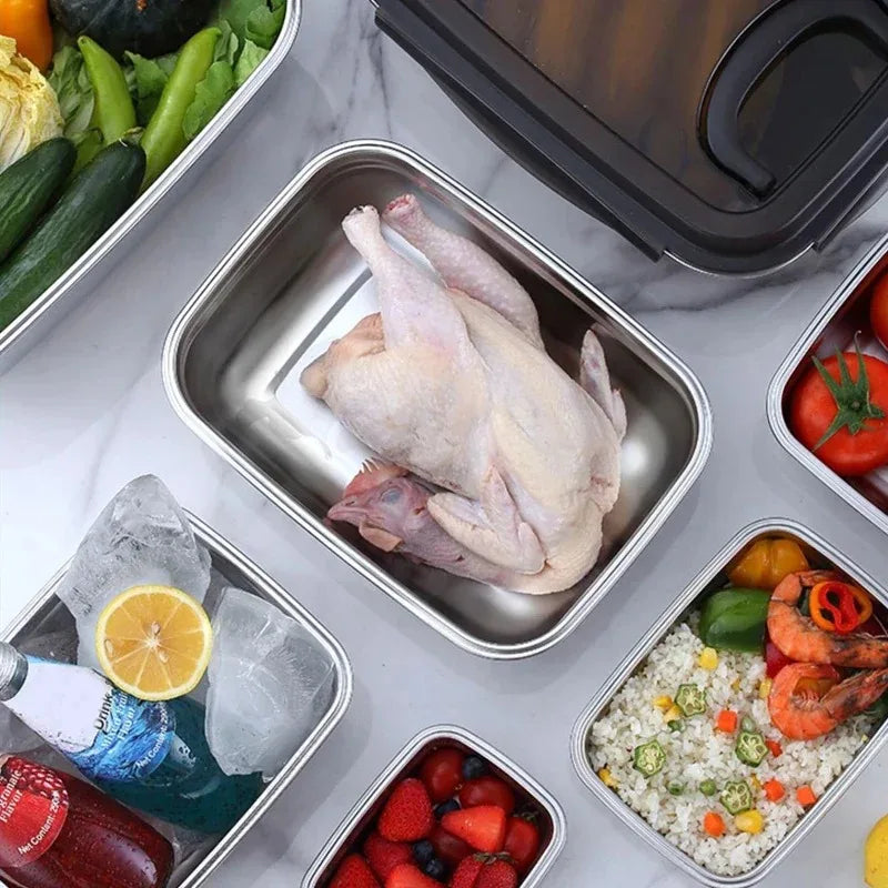 Stainless Steel Bento Box — Portable Food Storage Container for Lunch