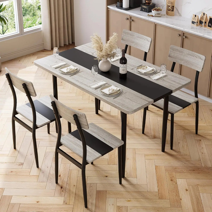 Modern Dining Table Set for 4 — Space-Saving Kitchen Furniture