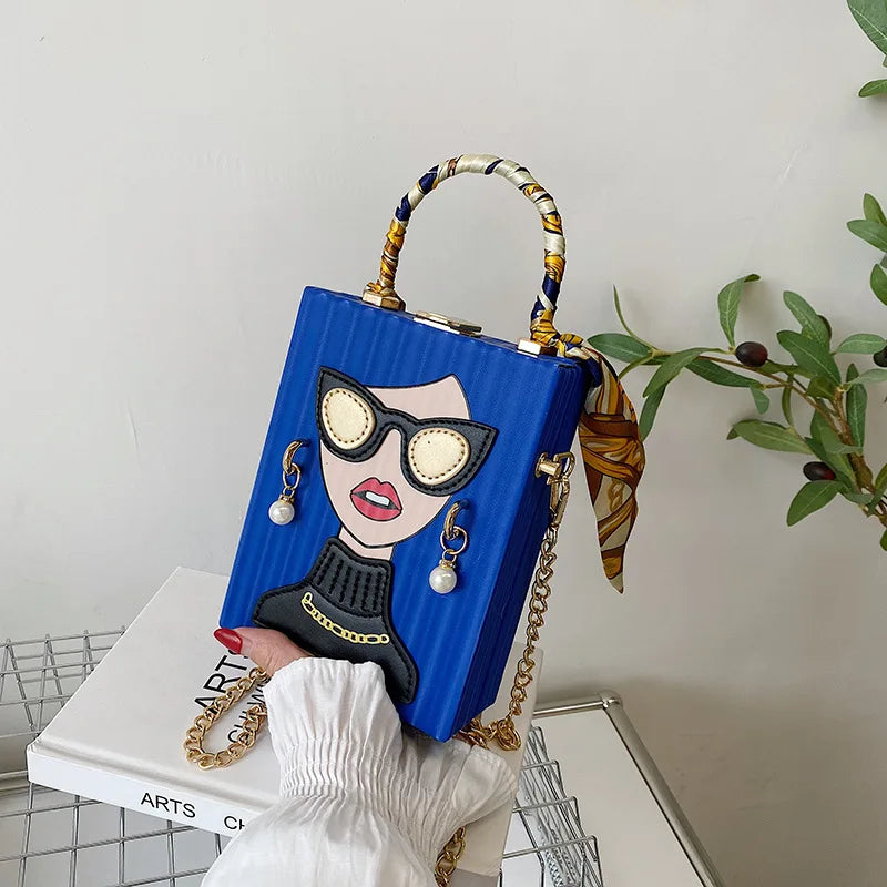 Permanently Leather Evening Bag — Luxury Box Clutch for Parties