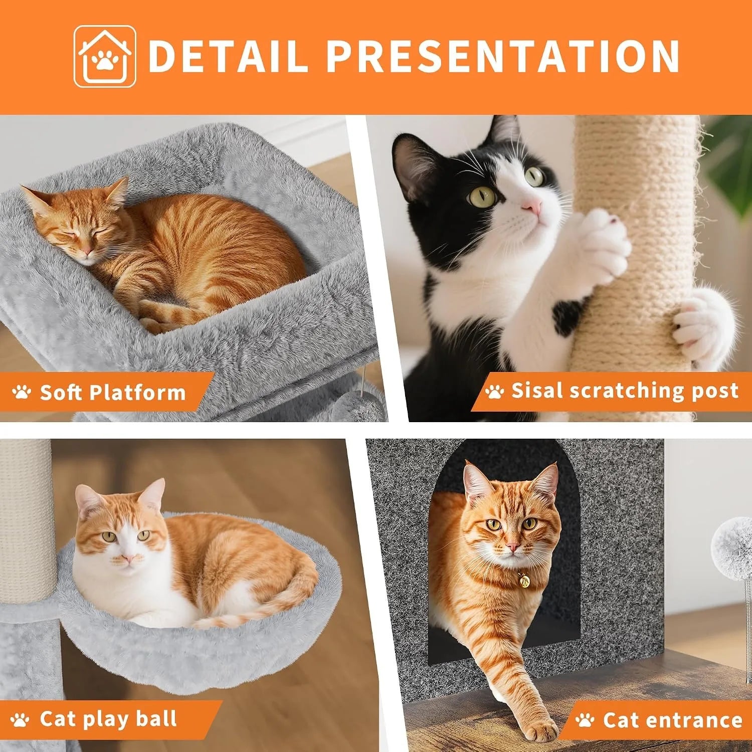 3-in-1 Modern Cat Tree — Hidden Litter Box & Activity Center