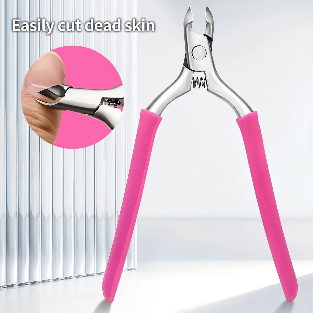 Stainless Steel Cuticle Nipper — Professional Manicure Trimmer Tool