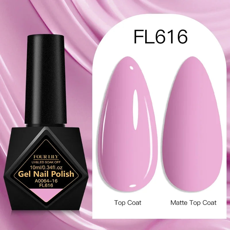 Four Lily Gel Nail Polish — Long Lasting Semi-Permanent Manicure Set