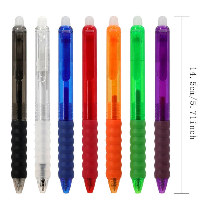 MROOFUL Erasable Gel Pen Set — Smooth Writing with 50 Ink Refills