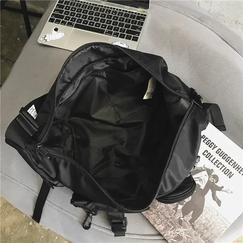 Large Capacity Messenger Bag — Versatile Nylon Crossbody Shoulder Bag