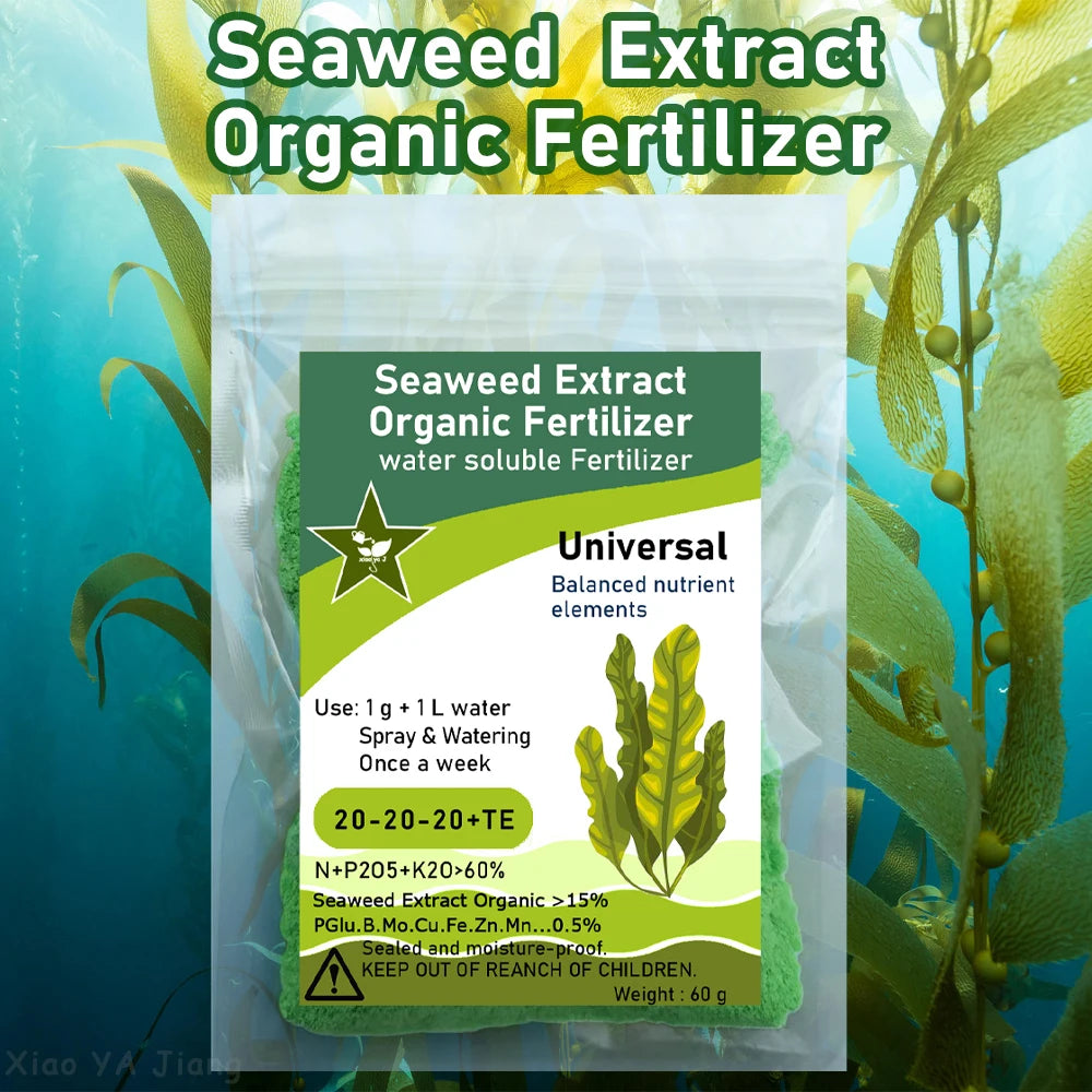 xiaoyajiang Seaweed Extract Organic Fertilizer — Balanced NPK 20-20-20 for Bonsai