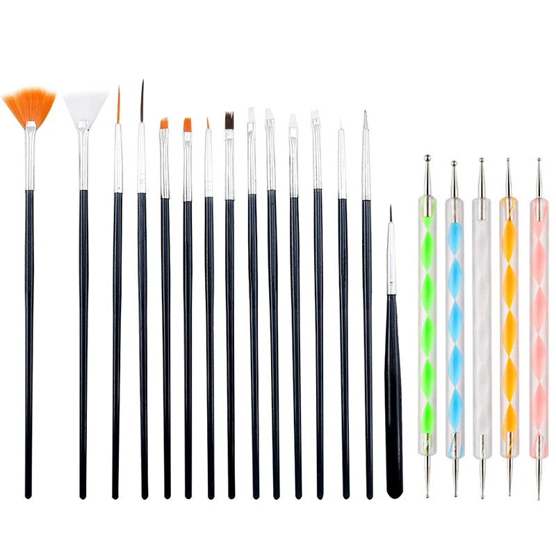 Nibiru DU Nail Art Brush Set — Professional Manicure & Design Tools