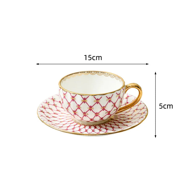 PDQ Nordic Style Bone China Coffee Cup — Elegant Gold Handle Ceramic Tea Cup