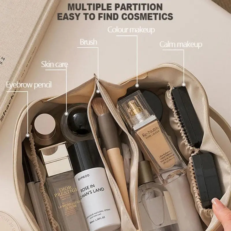 Large Capacity Travel Cosmetic Bag — Multifunction Toiletries Organizer
