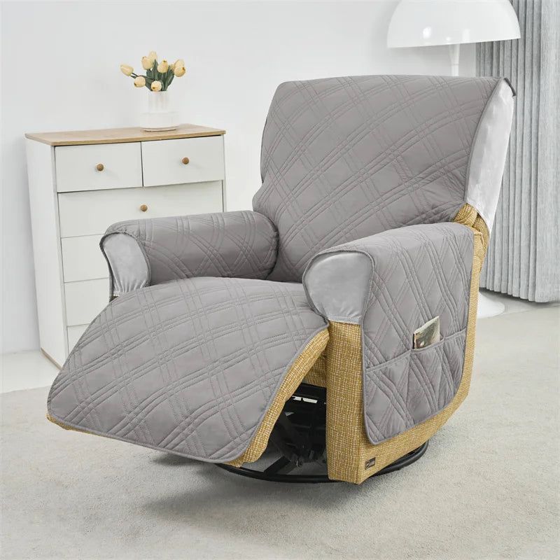 Single Recliner Sofa Cover — Non-Slip Protective Slipcover for Armchairs