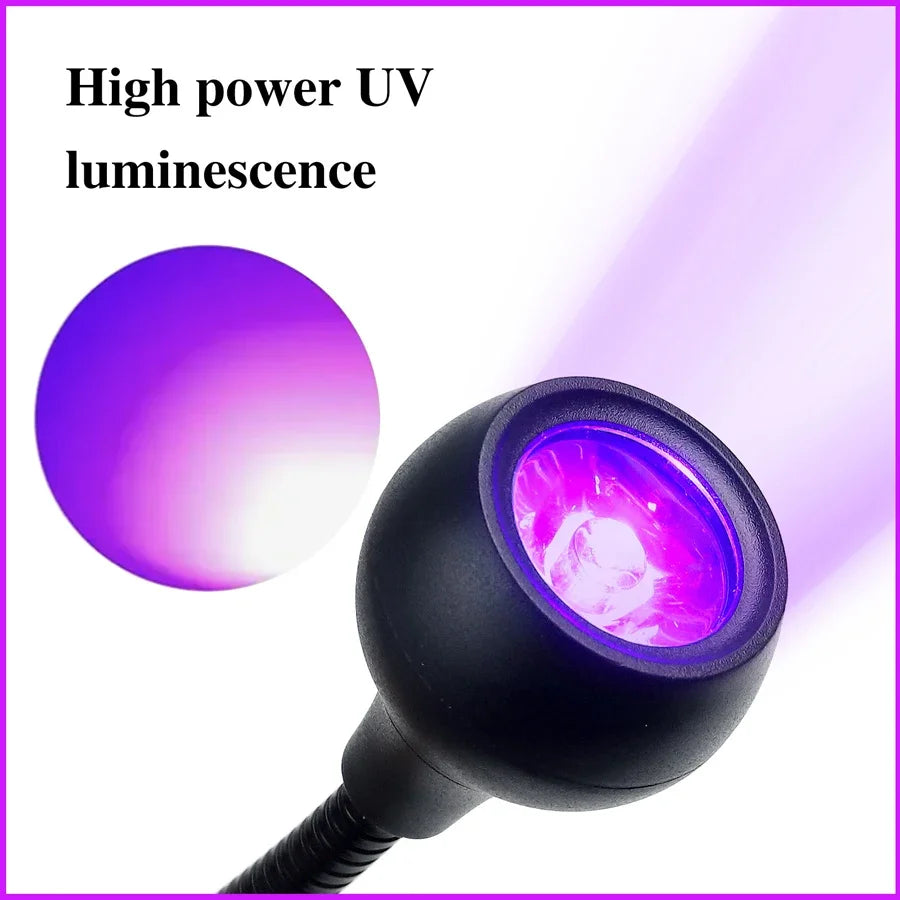 LED UV Gel Nail Curing Lamp — Flexible Tube Design for Easy Manicures