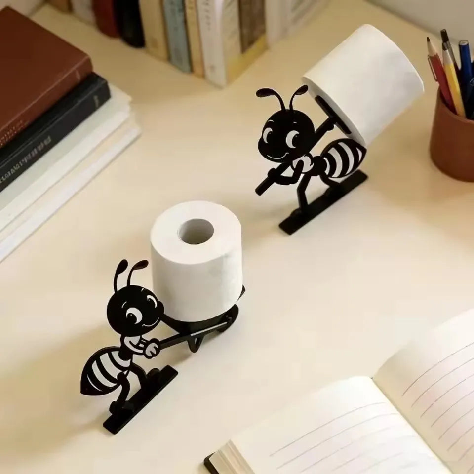 Cute Bee Tissue Holder — Minimalist Paper Roll Dispenser