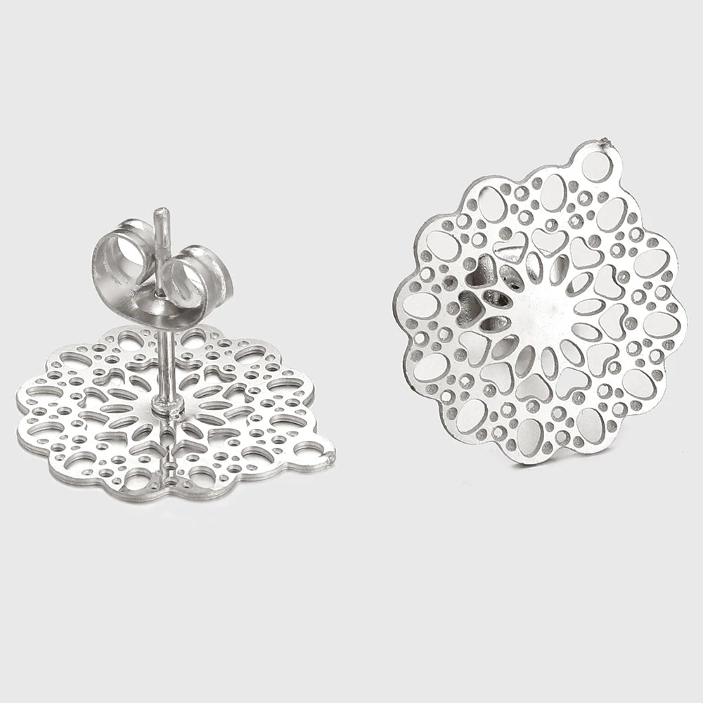 MINGXUAN Stainless Steel Earring Studs — DIY Jewelry Making Base Pins
