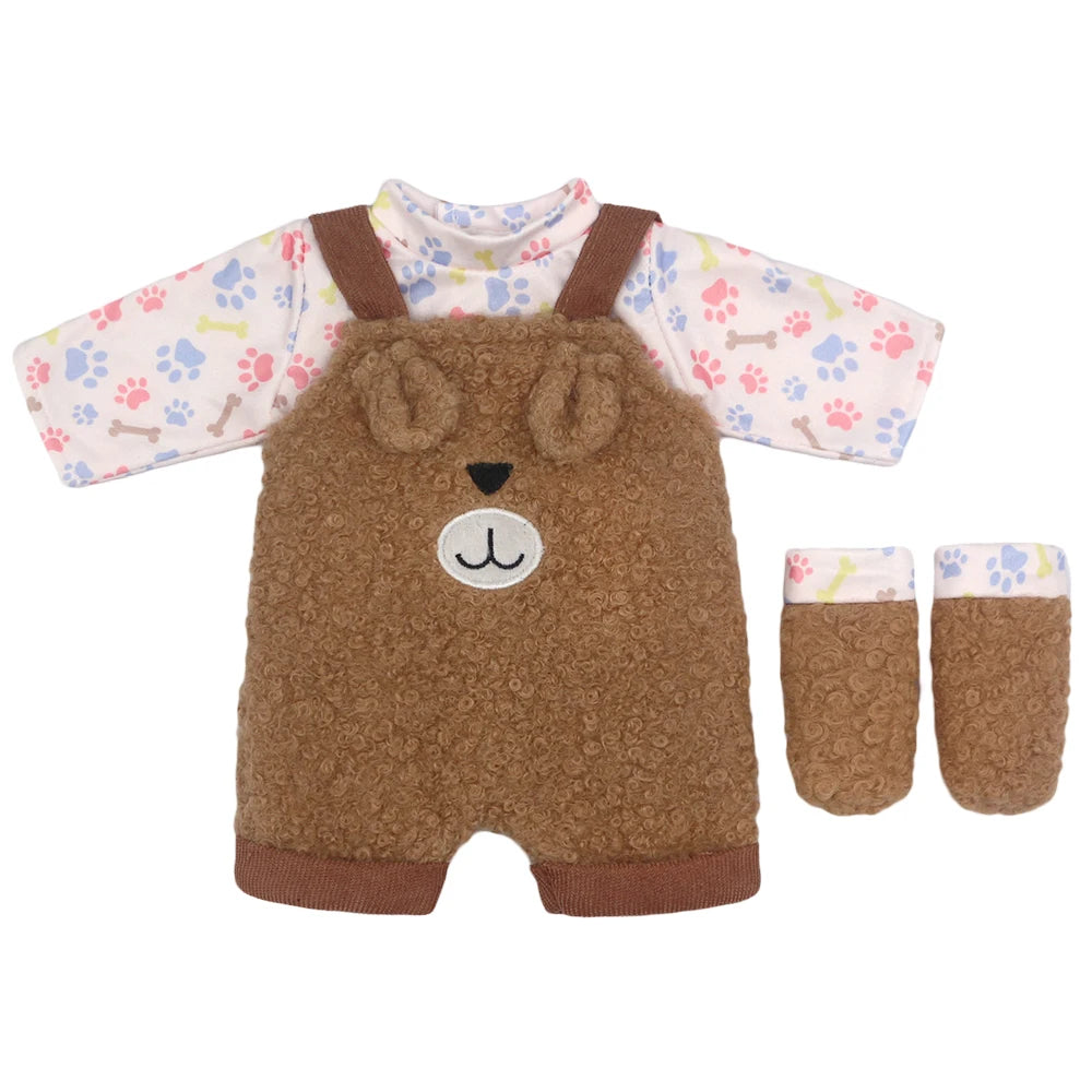 Kanvtoy Doll Clothing Sets — Cute Rompers and Shoes for 13-18 Inch Dolls
