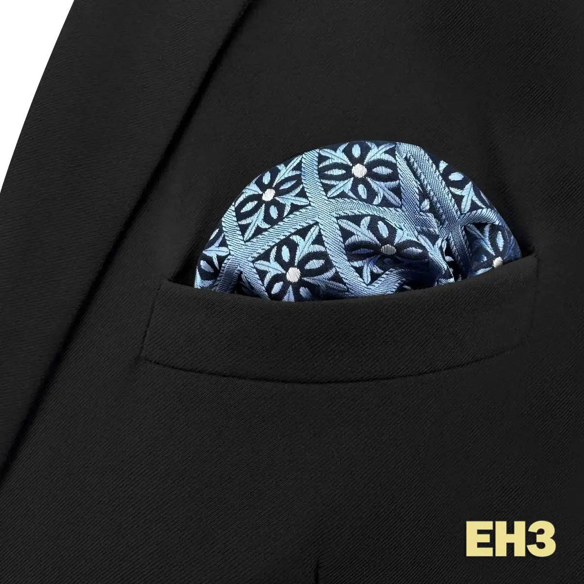 shlax&wing Men's Paisley Pocket Square — Elegant Microfiber Handkerchief for Suits