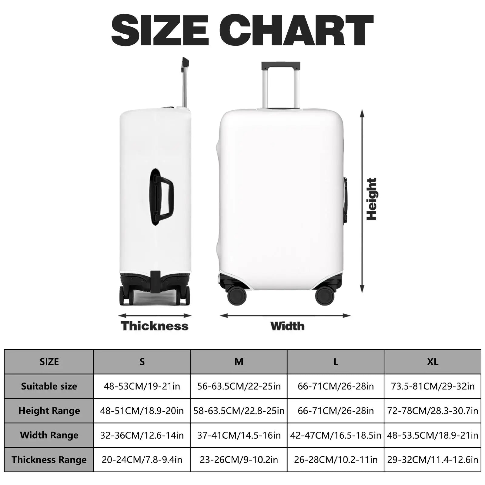 Custom Personalized Luggage Cover — Protective Elastic Suitcase Sleeve
