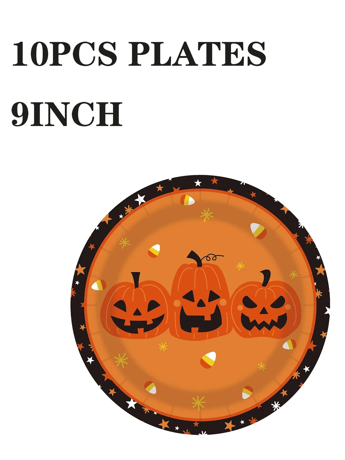 Halloween Tableware Set — Pumpkin and Ghost Print Party Supplies