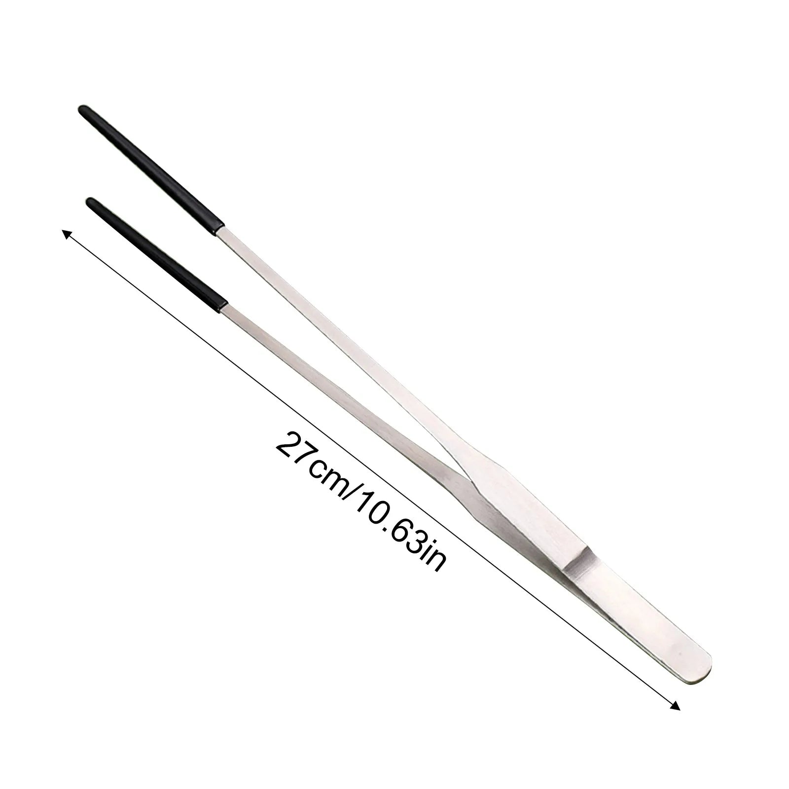 Stainless Steel Feeding Tongs — Precision Bent Tip Tweezers for Reptiles and Crafts