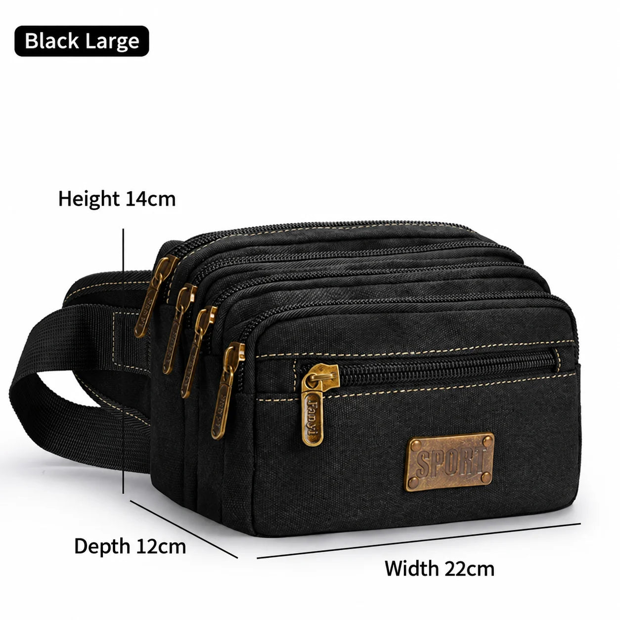 Canvas Waist Pack — Adjustable Outdoor Storage