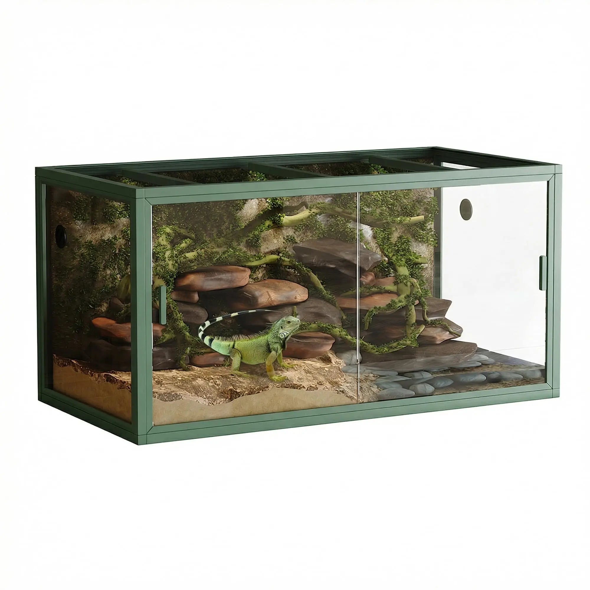 120 Gallon Reptile Terrarium Enclosure — Large Vivarium for Bearded Dragons & Snakes