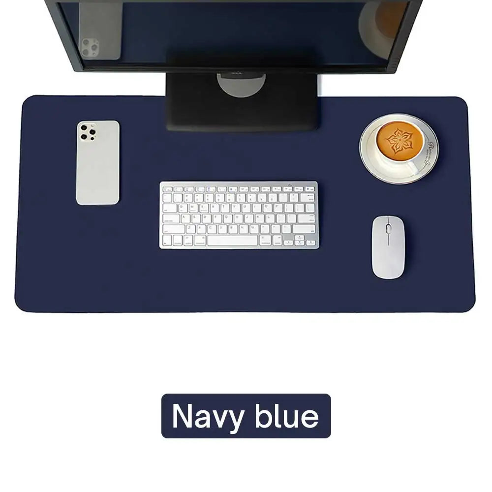 Hansong PU Leather Desk Mat — Waterproof Office & Gaming Mouse Pad